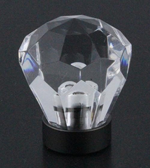Diamond Acrylic Knob with Oil Rubbed Bronze Base