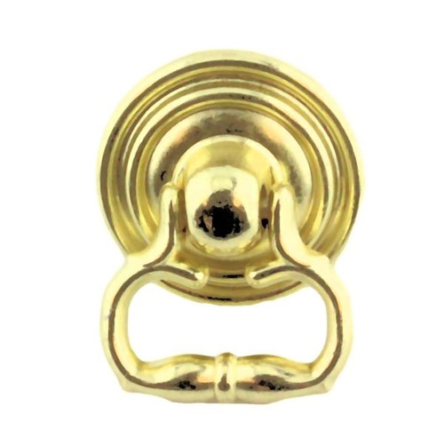 Classic Style Small Ring Pull in polished Brass 1" Dia. P8063-25BP