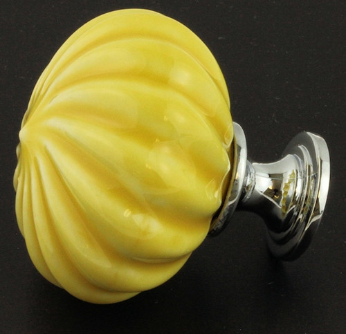 Yellow Ceramic Knob
