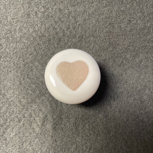 1-1/2" Ceramic with Heart Knob