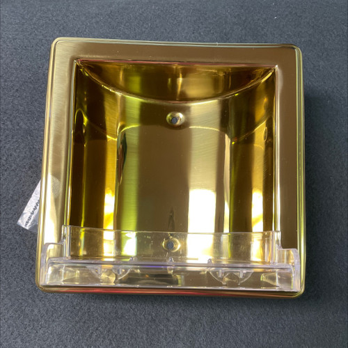 Recess Soap Holder Polished Brass