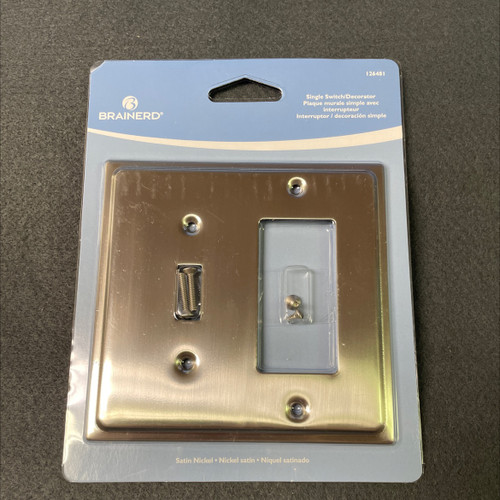 Country Fair Single Switch/Decorator Wall Plate Satin Nickel