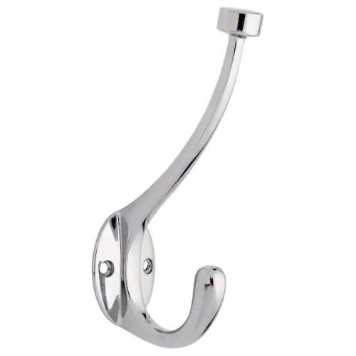 Marley Coat and Hat Hook Polished Chrome and Black