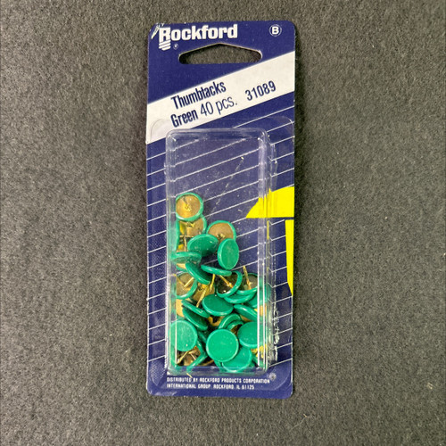 (40-Pcs) Green Thumbtacks