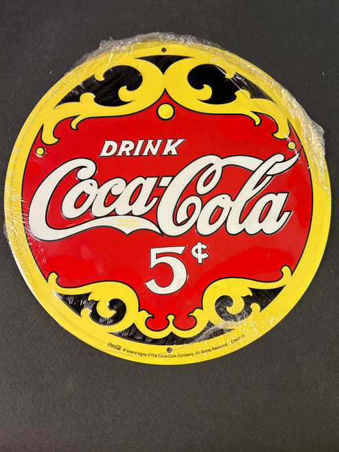 (50-Pack) Yellow, Black and Red 5 cent Coke Sign