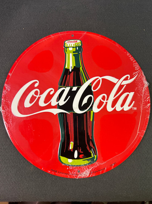 Coke Lady Sitting on Old Coca Cola Machine Rectangle Advertising