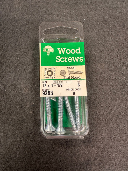 (5 Pack) (5-Pack) 12 x 1-1/2 inch Wood Screws