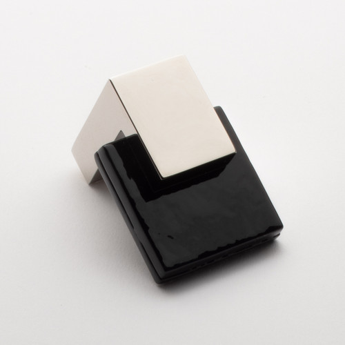 Sietto Affinity knob black with polished nickel base