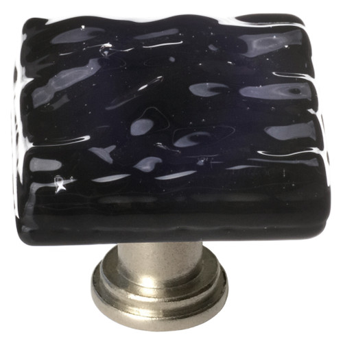 Sietto Glacier black knob with satin nickel base