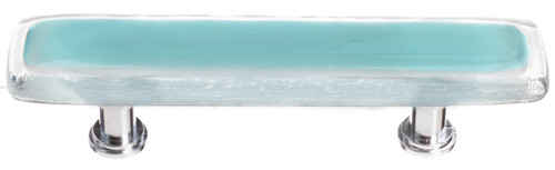 Sietto Reflective aqua pull with polished chrome base