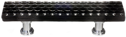 Sietto Honeycomb black pull with polished chrome base