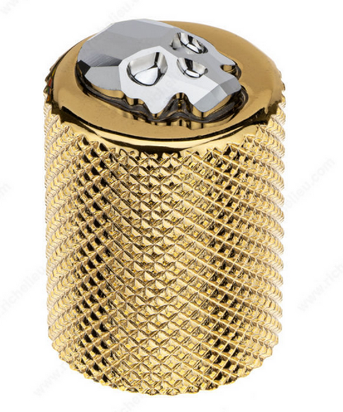 Richelieu Modern Metal and Crystal Knob - 5485