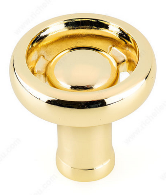 Richelieu Eclectic Aluminum Knob - 2209 - Brass - 36 mm