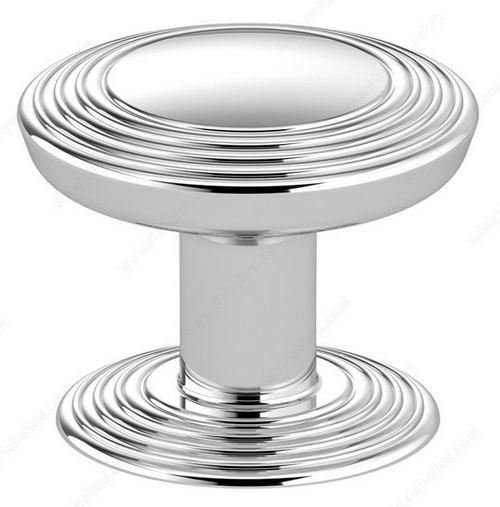 Richelieu Transitional Metal Knob - 7070 - Chrome - 40 mm