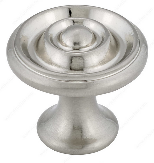 Richelieu Traditional Metal Knob - 1843 - Brushed Nickel - 43 mm