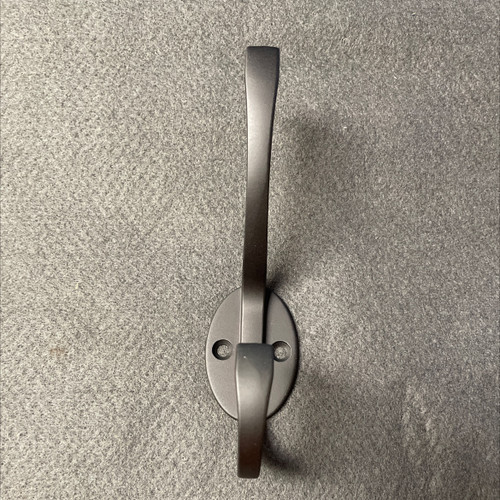 (12 Pack) Two Prong Hook Matte Black 5-12/16 x 2-11/16"