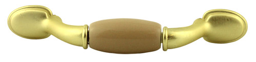 Brass Pull with Almond Ceramic Center
L-38022BPAL