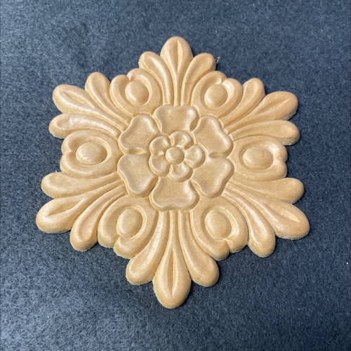 Center Flower Maple Wood Medallion