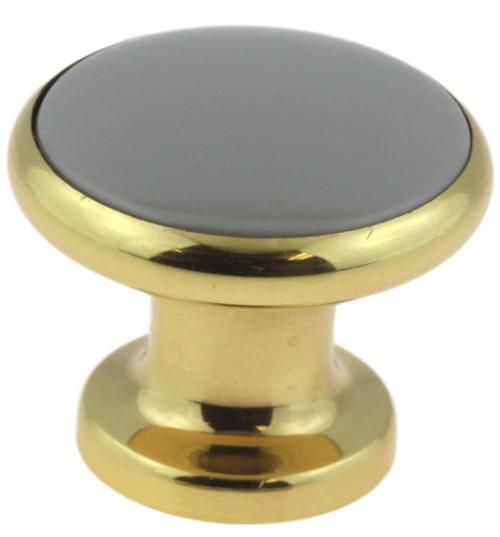 Solid Brass Knob with Gray Acrylic Center
AM-BP5526-BQ3