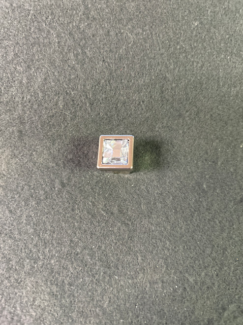 (12 Pack) 1/2" Swarovski Clear Crystal Knob Polished Nickel