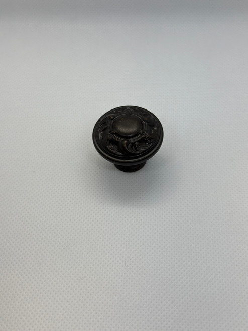 (12 Pack) 1-3/16" Ornate Knob Dark Oil Rubbed Bronze