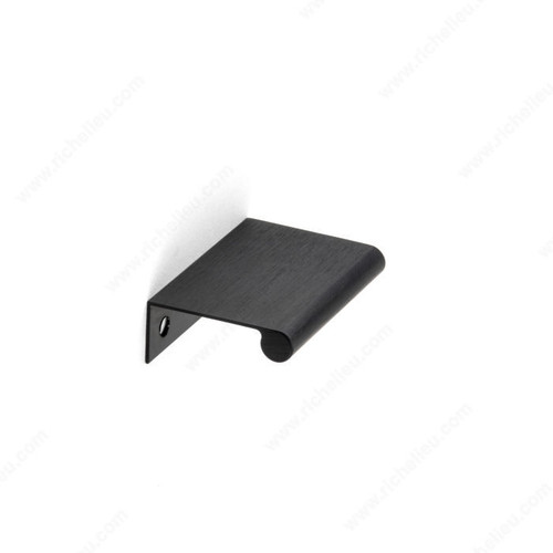 Modern Aluminum Edge Pull - 9696 - 50 mm - Brushed Black