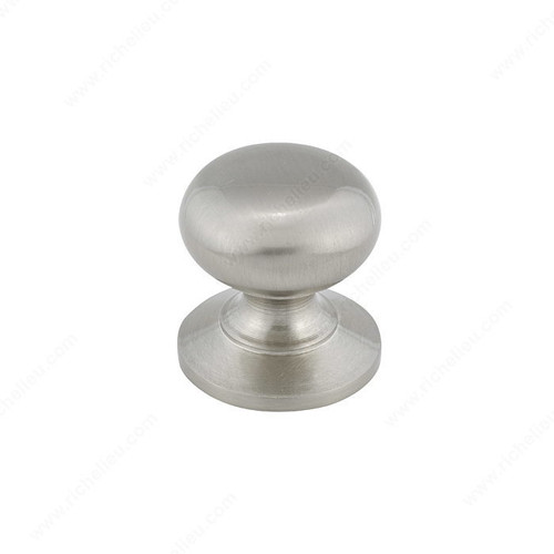 Traditional Brass Knob - 3931 - Brushed Nickel