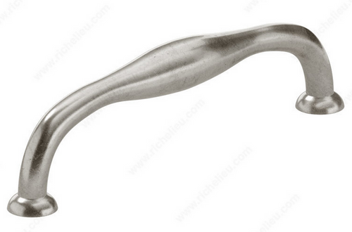 Richelieu Traditional Forged Iron Pull - 6565 - Newcastle Antique Polished Nickel - 128 mm