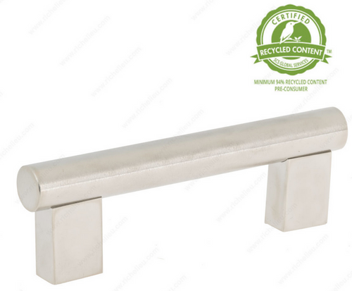 Richelieu Modern Brass Pull - 53555 - Brushed Nickel - 3 in