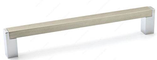 Richelieu Modern Metal and Aluminum Pull - 801 - Chrome, Brushed Nickel - 160 mm