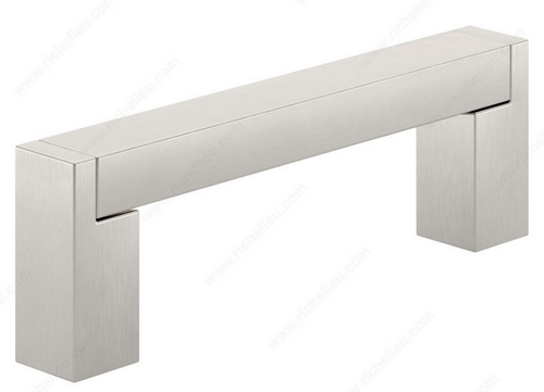 Richelieu Modern Metal and Aluminum Pull - 801 - Brushed Nickel - 96 mm