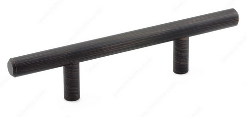 Richelieu Modern Steel Pull - 305 - Brushed Oil-Rubbed Bronze - 3 in