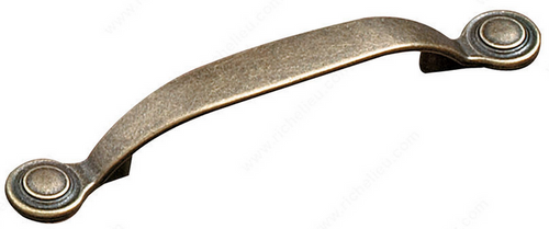 Richelieu Traditional Metal Pull - 2889 - Burnished Brass - 96 mm
