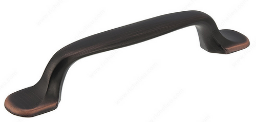 Richelieu Traditional Metal Pull - 2377 - Brushed Oil-Rubbed Bronze - 96 mm