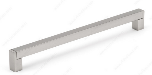 Richelieu Modern Stainless Steel Pull - 520 - Brushed Nickel - 288 mm