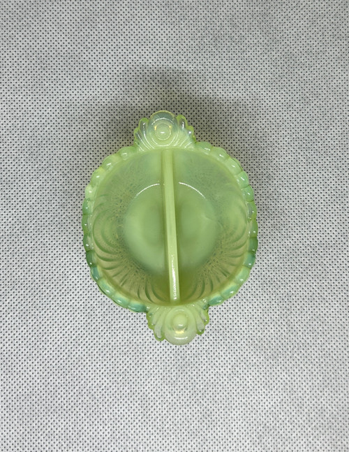 Caprice Divided Footed Salt Dip Seamist