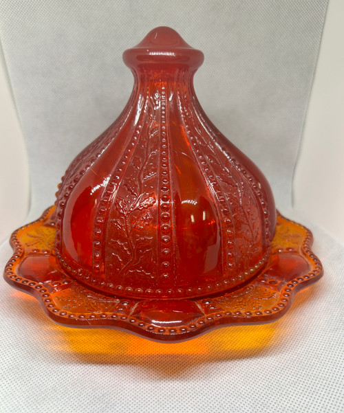 Holly and Berry Domed Butter Dish