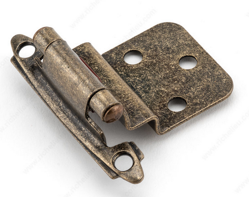 Richelieu 3/8" OverlaySemi-Concealed Self-Closing Hinge - Antique English