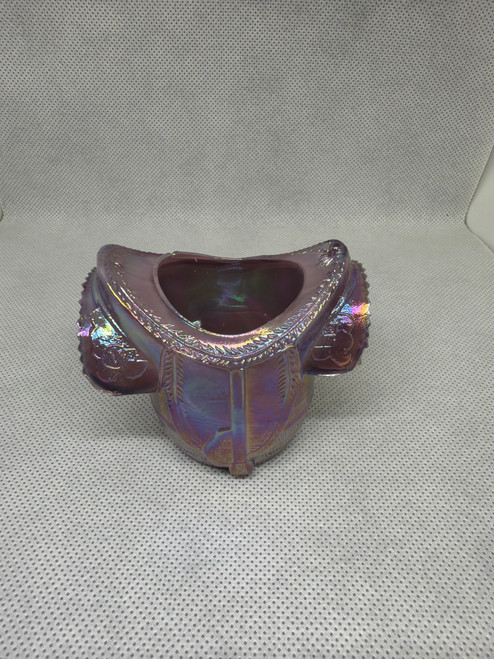 Saddle Toothpick Holder Amethyst Iridescent