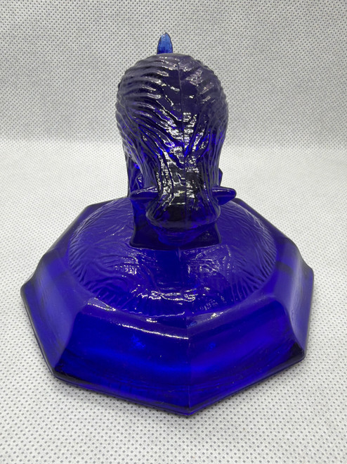 Buffalo Paperweight Cobalt Glass