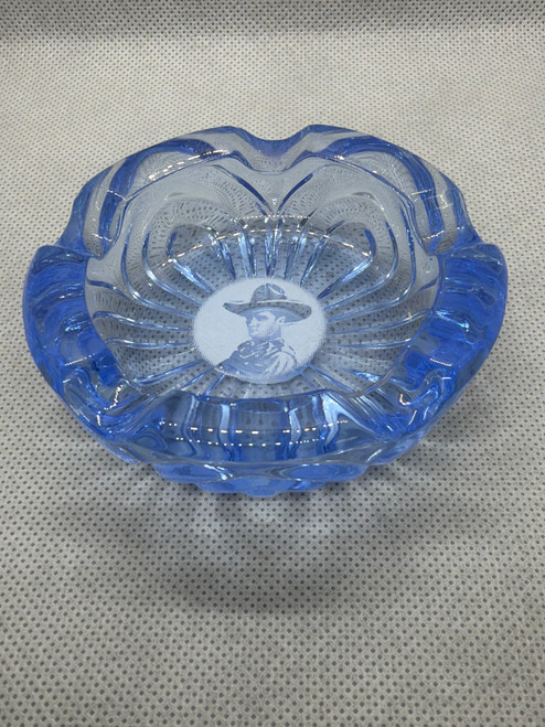 Tom Mix Small  Ashtray Light Blue