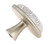 White with Brushed Satin Pewter Knob
