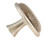 Taupe Knob with Brush Satin Pewter Base