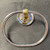 Polished Chrome and Polished Brass Towel Ring