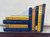 Decorative Book Stack of 9 Books - Blue and Yellow