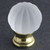 Frosted Glass Knob with Brass Base
AM-14301FCBB