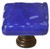Sietto Glacier cobalt knob with oil rubbed bronze base