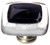 Sietto Reflective black knob with satin nickel base