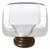 Sietto Reflective white knob with oil rubbed bronze base