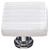 Sietto Reed white knob with polished chrome base